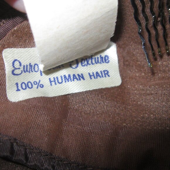 Vintage 100% Human Hair Fall from the 1970's -#10 Light Brown NEW with tags - Picture 5 of 13